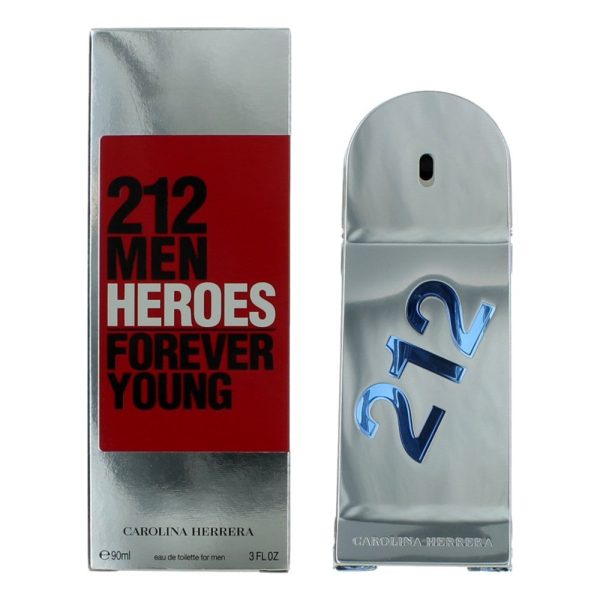 212 Heroes Forever Young by Carolina Herrera, 3 oz Eau De Toilette Spray for Men Discount