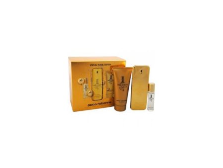 1 Million By Paco Rabanne Gift Set 3pcs. [3.4 Fl. Oz. Eau De Toilette Spray + 5ml EDT + 150ML DEODORANT SPRAY} Men Online Hot Sale