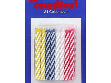 WILTON - Birthday Candles Assorted Colors - 24 Candles For Sale