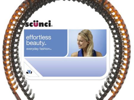 SCUNCI - Effortless Beauty Headbands 2.5cm - 2 Pack For Cheap