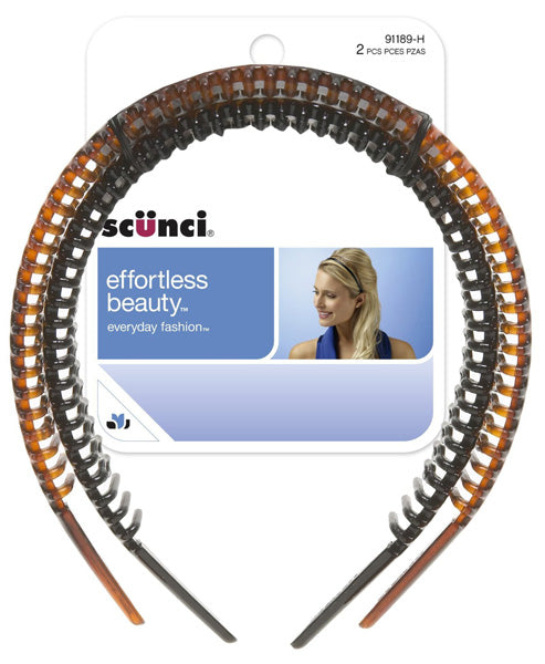 SCUNCI - Effortless Beauty Headbands 2.5cm - 2 Pack For Cheap