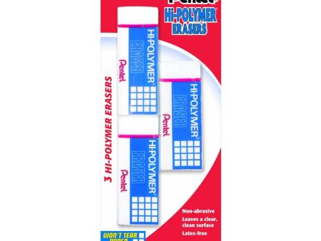 SUPER HI-POLYMER - Large Block Eraser - 3 Pack For Discount