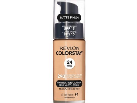 REVLON - ColorStay Makeup for Combination Oily Skin SPF15, Natural Ochre - 1 fl. oz. (30 ml) Supply