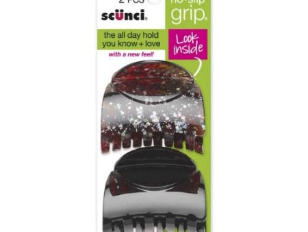 SCUNCI - No-Slip Grip Jaw Clip with Sparkle - 2 Count Online