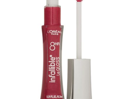 L OREAL - Infallible 8HR Le Gloss 140 Pink Topaz - 0.21 fl. oz. (6.3 ml) Hot on Sale