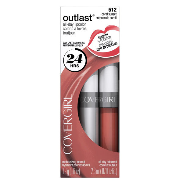 COVERGIRL - Outlast All-Day Lipcolor Coral Sunset 512 - .13 oz Fashion