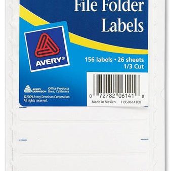 AVERY - Products File Folder Labels White - 156 Labels on Sale